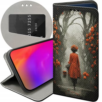 Etui Z Klapką Do Samsung Galaxy S25 Wzory Jesień Liście Autumn Futerał - Hello Case