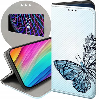 ETUI Z KLAPKĄ DO TECNO SPARK 10 PRO WZORY MOTYLE BUTTERFLY BARWNE FUTERAŁ - Hello Case