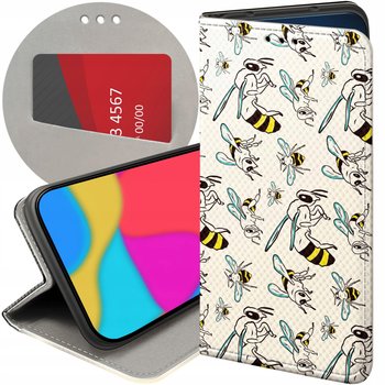 ETUI Z KLAPKĄ DO TECNO SPARK 10 PRO WZORY OWADY MOTYLE PSZCZÓŁKI FUTERAŁ - Hello Case