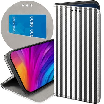 ETUI Z KLAPKĄ DO TECNO SPARK 10 PRO WZORY PASKI LINIE FALE FUTERAŁ CASE - Hello Case