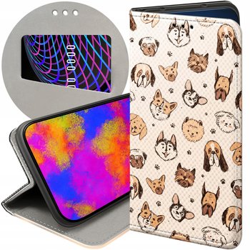 ETUI Z KLAPKĄ DO TECNO SPARK 10 PRO WZORY PSY PIESKI PSIAKI FUTERAŁ CASE - Hello Case