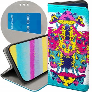 ETUI Z KLAPKĄ DO TECNO SPARK 10 PRO WZORY PSYCHO CBD PSYCHODELIC GRZYBKI - Hello Case