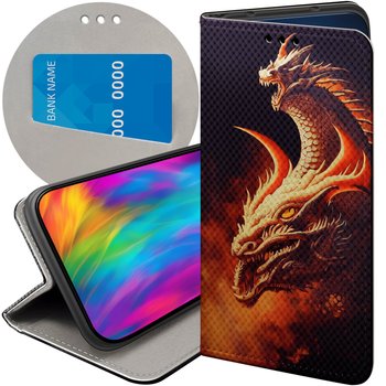 ETUI Z KLAPKĄ DO TECNO SPARK 10 PRO WZORY SMOKI DRAGON TANIEC SMOKÓW CASE - Hello Case