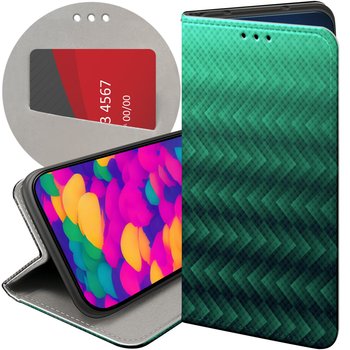ETUI Z KLAPKĄ DO TECNO SPARK 10 PRO WZORY ZIELONE GRASSY GREEN FUTERAŁ - Hello Case