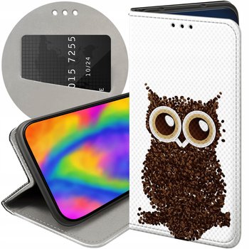 Etui z klapką do tecno spark go 2024 wzory kawa coffe kawusia futerał case - Hello Case