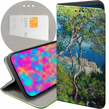 ETUI Z KLAPKĄ DO VIVO Y21 / Y21S / Y33S WZORY CLAUDE MONET FUTERAŁ CASE - Inny producent