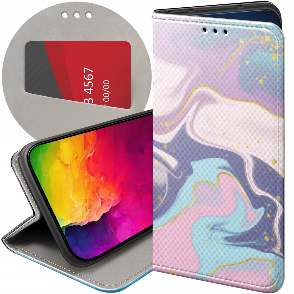 WEIOU Leather Folio Cover per VIVO Y21 / Y21s / Y33s, Goffratura a Farfalla Custodia in Pelle PU Magnetica Libro Flip Portafoglio Case con [Funzione Stand]. Viola Chiaro
