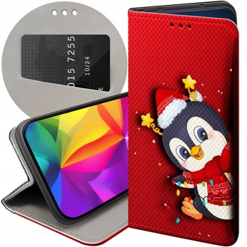 Etui Z Klapką Do Xiaomi 13T Wzory Święta Christmas Mikołaj Pingwin Futerał - Hello Case