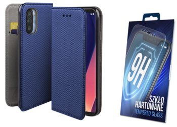 Etui Z Klapką Do Xiaomi Mi 11I Niebieski Pokrowiec, Case + Szkło 9H - Inny producent