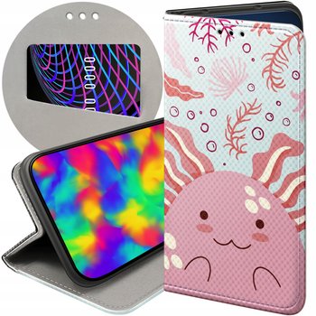 ETUI Z KLAPKĄ DO XIAOMI REDMI 10 WZORY AXOLOTL AKSOLOTL Z AKSOLOTLEM CASE - Hello Case