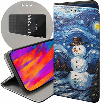 ETUI Z KLAPKĄ DO XIAOMI REDMI 10 WZORY BAŁWAN ZIMA ŚNIEG FUTERAŁ POKROWIEC - Hello Case