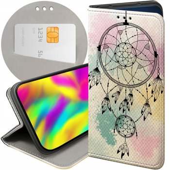 ETUI Z KLAPKĄ DO XIAOMI REDMI 10 WZORY BOHO ŁAPACZ SNÓW PIÓRA FUTERAŁ CASE - Hello Case