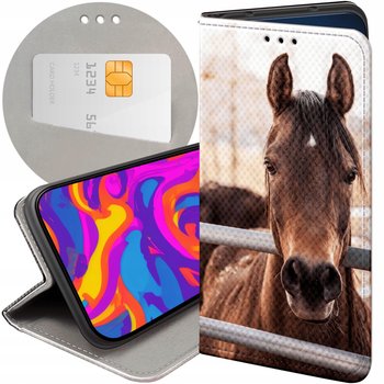 ETUI Z KLAPKĄ DO XIAOMI REDMI 10 WZORY KONIE KUCE PEGAZY FUTERAŁ POKROWIEC - Hello Case