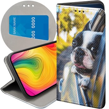 ETUI Z KLAPKĄ DO XIAOMI REDMI 10 WZORY MOPS BULDOG FRANCUSKI ANGIELSKI CASE - Hello Case