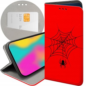 ETUI Z KLAPKĄ DO XIAOMI REDMI 10 WZORY PAJĄK SPIDER PAJĘCZYNA FUTERAŁ CASE - Hello Case