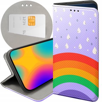 ETUI Z KLAPKĄ DO XIAOMI REDMI 10 WZORY TĘCZA RAINBOW FUTERAŁ POKROWIEC CASE - Hello Case
