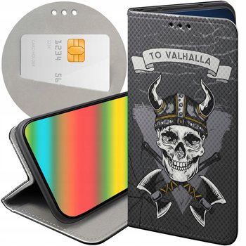ETUI Z KLAPKĄ DO XIAOMI REDMI 10 WZORY WIKINGOWIE VIKING RUNY ODYN FUTERAŁ - Hello Case