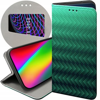 ETUI Z KLAPKĄ DO XIAOMI REDMI 10 WZORY ZIELONE GRASSY GREEN FUTERAŁ CASE - Hello Case