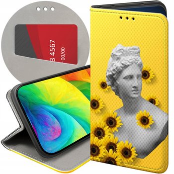 ETUI Z KLAPKĄ DO XIAOMI REDMI 10 WZORY ŻÓŁTE SŁONECZNE YELLOW FUTERAŁ CASE - Hello Case