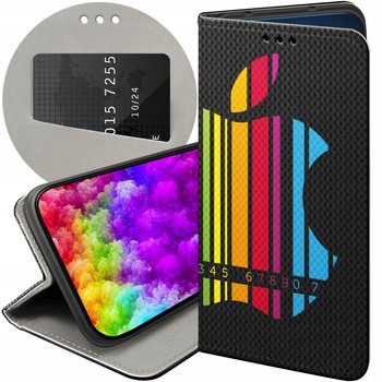 ETUI Z KLAPKĄ DO XIAOMI REDMI 12 4G / 12 5G WZORY Z JABŁKIEM JABŁUSZKO CASE - Inny producent