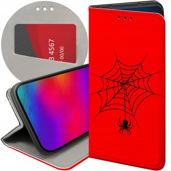 ETUI Z KLAPKĄ DO XIAOMI REDMI 12C / REDMI 11A / POCO C55 WZORY PAJĄK SPIDER - Inny producent