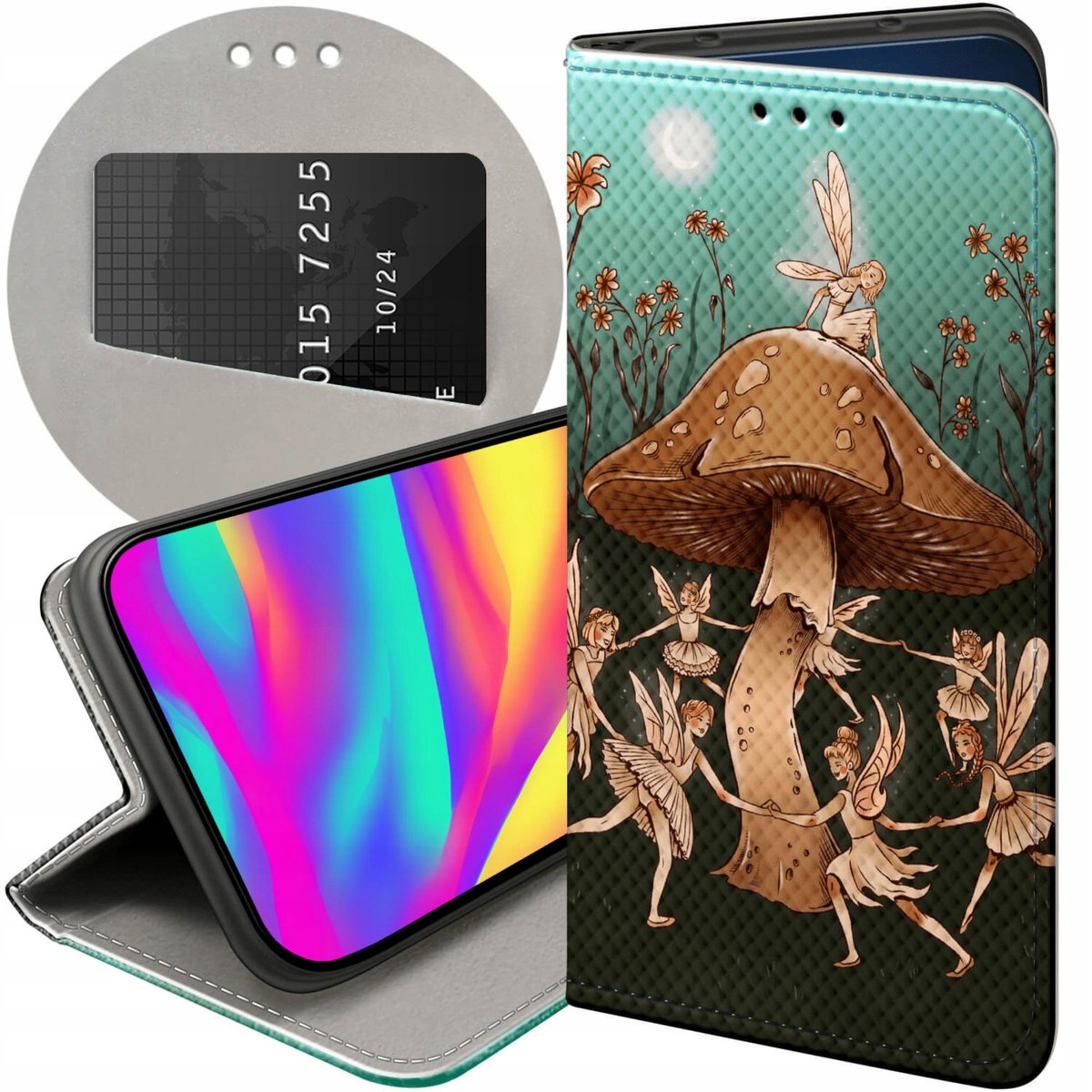 ETUI Z KLAPKĄ DO XIAOMI REDMI NOTE 10 WZORY FANTASY MAGIC WRÓŻKA ...
