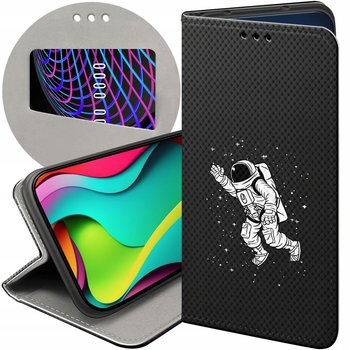 ETUI Z KLAPKĄ DO XIAOMI REDMI NOTE 8T WZORY ASTRONAUTA KOSMONAUTA RAKIETA - Hello Case