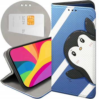 ETUI Z KLAPKĄ DO XIAOMI REDMI NOTE 8T WZORY PINGWINEK PINGWIN HAPPY FEET - Hello Case