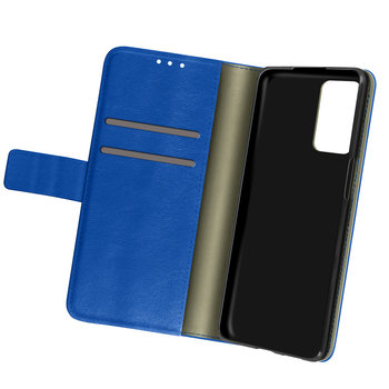 Etui z klapką i portfelem, slim cover Oppo A54 5G i A74 5G , silikon – niebieskie - Avizar