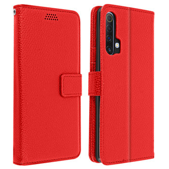 Etui z klapką i portfelem, wąska obudowa Realme X3 Superzoom, silikonowa obudowa w kolorze czerwonym - Avizar