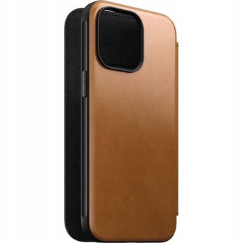 Etui z klapką Nomad Modern Leather Folio MagSafe do iPhone 15 Pro Max, brązowe - Nomad