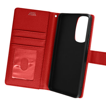 Etui z klapką-portfelem, smukłe etui do Samsunga Galaxy Note 20, silikonowe etui – różowe - Avizar
