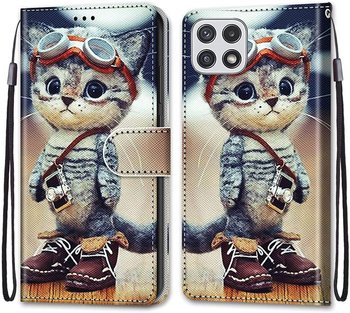 ETUI Z KLAPKĄ SAMSUNG GALAXY A22 5G EKOSKÓRA KOT W BUTACH SM-A226B - Amazon