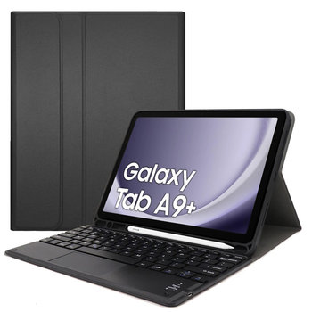 Etui z klawiaturą Bluetooth touchpad do Galaxy Tab A9 Plus (Czarne) - Strado