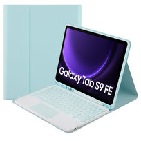 Etui z klawiaturą Bluetooth touchpad do Samsung Galaxy Tab S9 FE (Niebieskie)