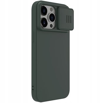 Etui z ochroną aparatu i MagSafe Nillkin CamShield Silky Magnetic do iPhone 15 Pro Max, ciemnozielone - Nillkin