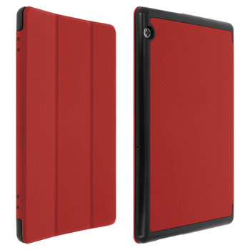 Etui z potrójną klapką do Huawei Mediapad T5 10'', wska obudowa - czerwone - Avizar