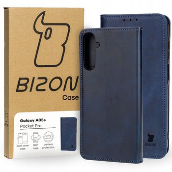 Etui ze skóry ekologicznej z klapką Bizon do Galaxy A05s, case, obudowa - Bizon