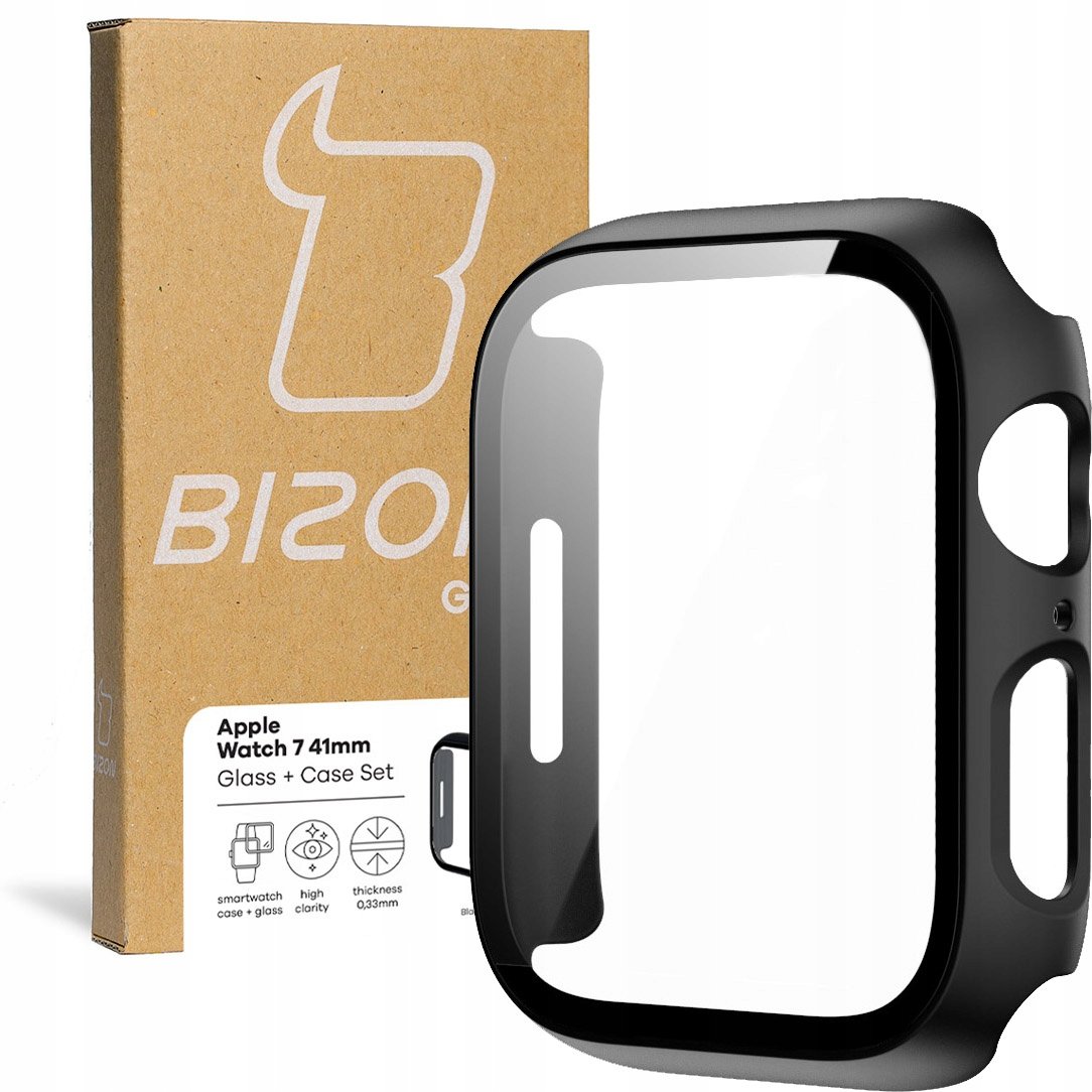 Фото - Чохол і плівка для смартгодинників Bizon Etui Ze Szkłem  Case Do Apple Watch 7, 41Mm 