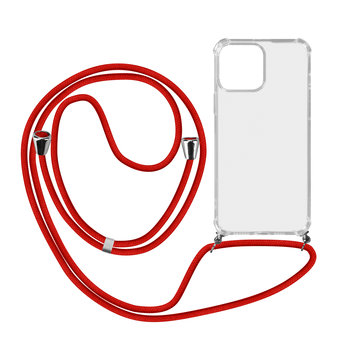 Etui ze sznurkiem do iPhone 13 Mini Removable Strap czerwone - Avizar
