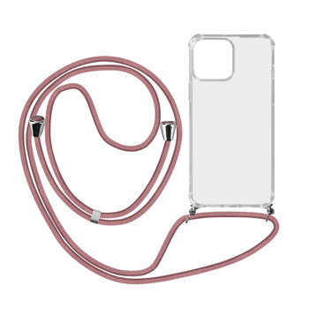 Etui ze sznurkiem do iPhone 13 Mini Removable Strap różowe - Avizar