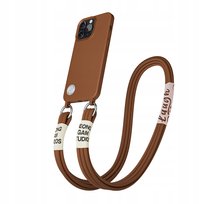 Etui Ze Sznurkiem Do Iphone 15 Pro Max Brązowe Pasek Case Brązowy Obudowa