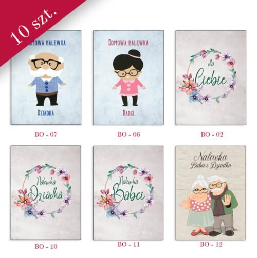 Etykiety Na Dzień Babci I Dziadka ETYKIETA DZIEŃ DZIADKA I BABCI - 10 szt. - Bimberek | Sklep EMPIK.COM