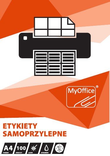 Zdjęcia - Naklejki i kartki My Office Etykiety A4 Myoffice 70 X 37 Mm  (100)