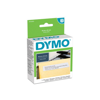 Etykiety Dymo 1 x 500 11355 19mm x 51mm białe papierowe S0722550 - Dymo