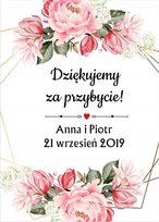 Etykiety naklejki na ciasto wesele ślub PR 499