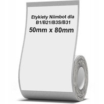 Etykiety przezroczyste termiczne do drukarki Niimbot B21 B1 B3S 50x80 95szt