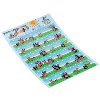 Etykiety samoprzylepne, Krecik, 12 sztuk - Orion