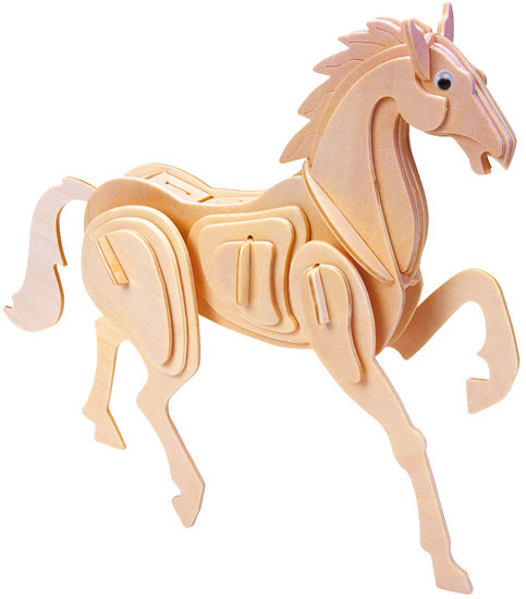 Zdjęcia - Zabawka edukacyjna Eureka, łamigłówka drewniana Gepetto - Koń