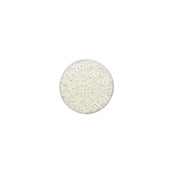 Euroclass, koraliki ozdobne, okrągłe, białe, satynowe, 17 g